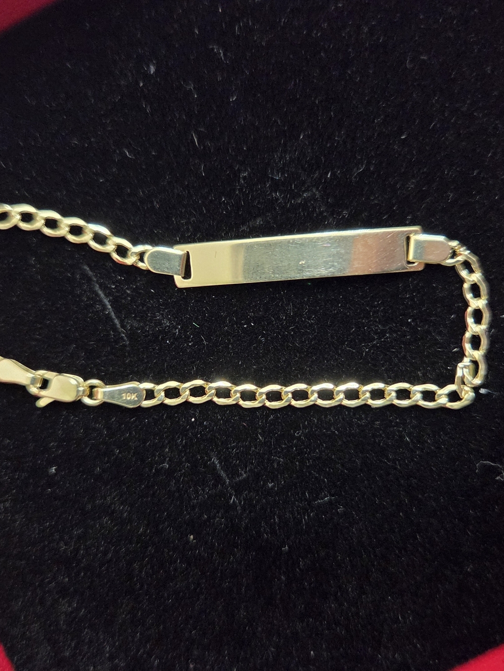 10k Yellow Gold Baby ID Bracelet - New with Gift Box - 6 Inches